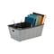 Simplify Storage Shelf Tote, 12-63/64 in L, 6-11/16 in W, 12-63/64 in H, Gray, Plastic 26612-GREY - alternate 3